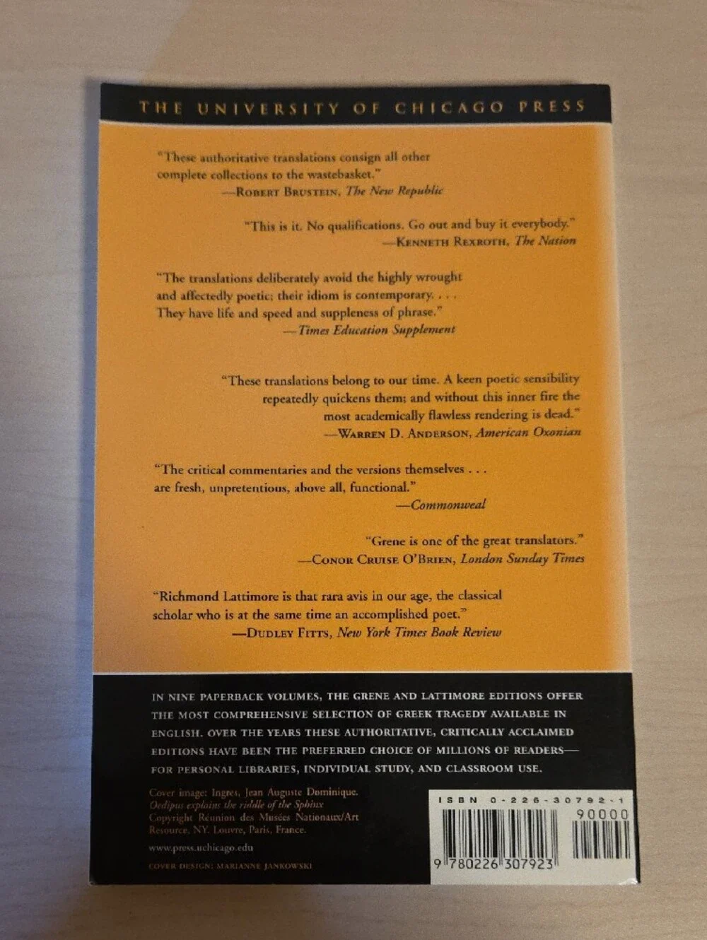 Sophocles I edited by David Grene and Richmond Lattimore